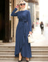 Ruffled Abaya with Belt for Women in Dubai and America